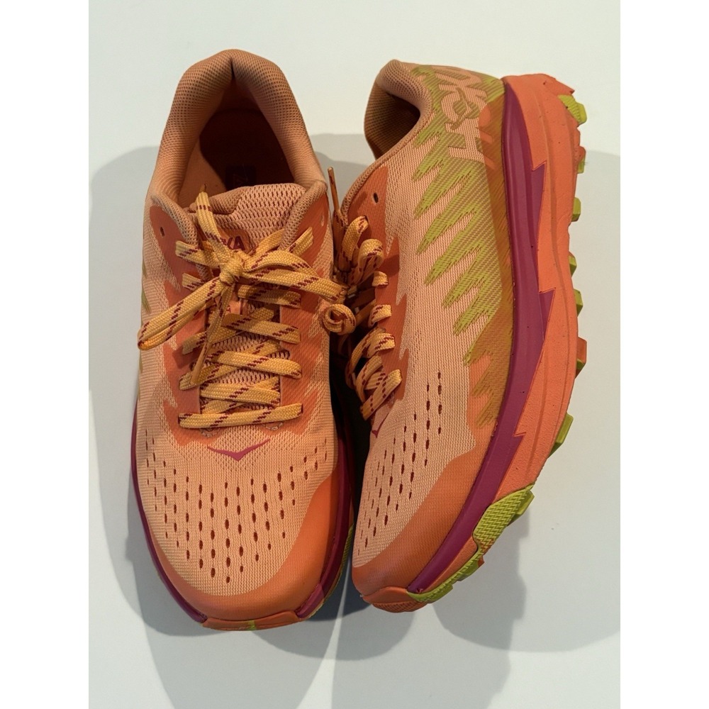 Hoka One One Torrent 3 Womens Size 8B Hiking Trail Sneakers Orange 1127915 Shoes